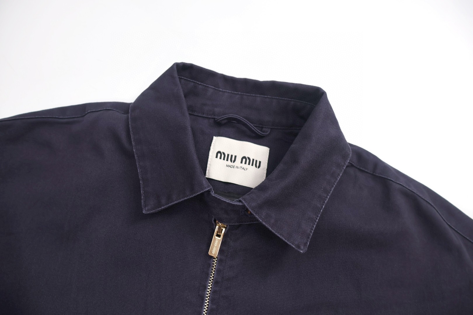 MIU MIU 缪缪 徽标贴布刺绣牛仔外套 夹克 长袖 蓝色 C0 ML843-1350-F0008-S-231