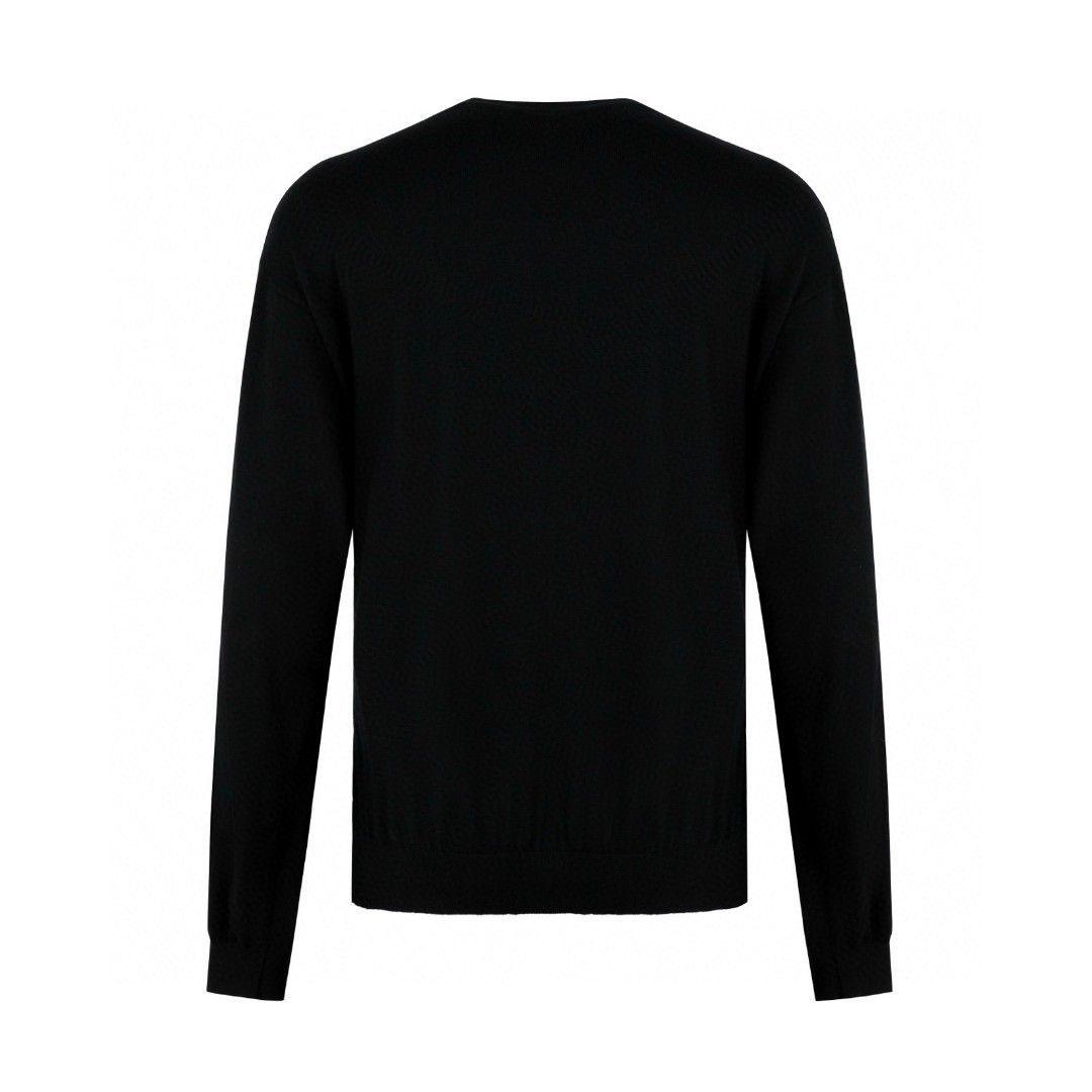 Balenciaga 巴黎世家 羊绒袖铁标毛衣 外套 长袖 黑色 A5