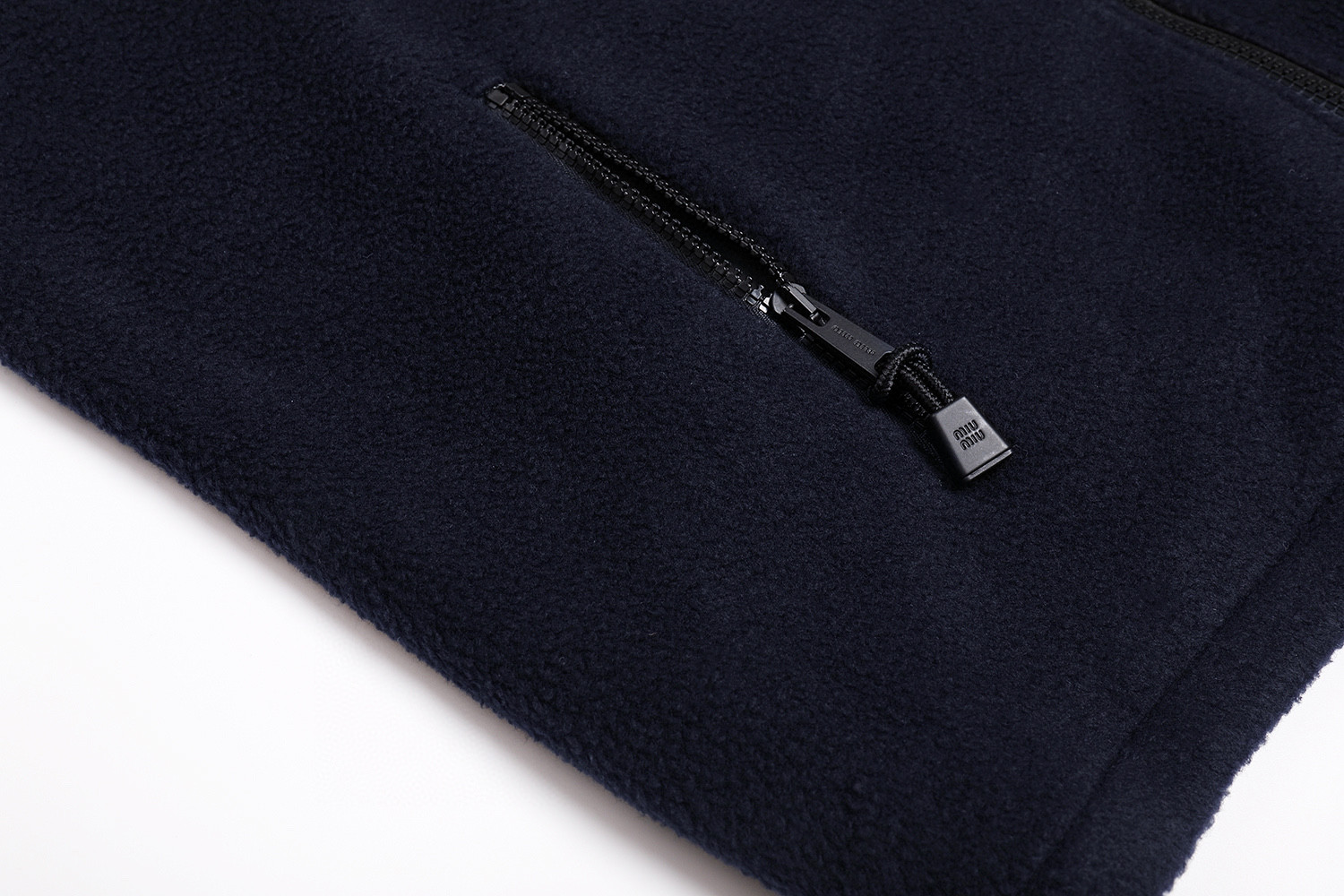 MIU MIU 缪缪 摇粒绒拉链连帽夹克 外套 长袖 海军蓝 B5 MJL053-SOOO-18E3F-0-008