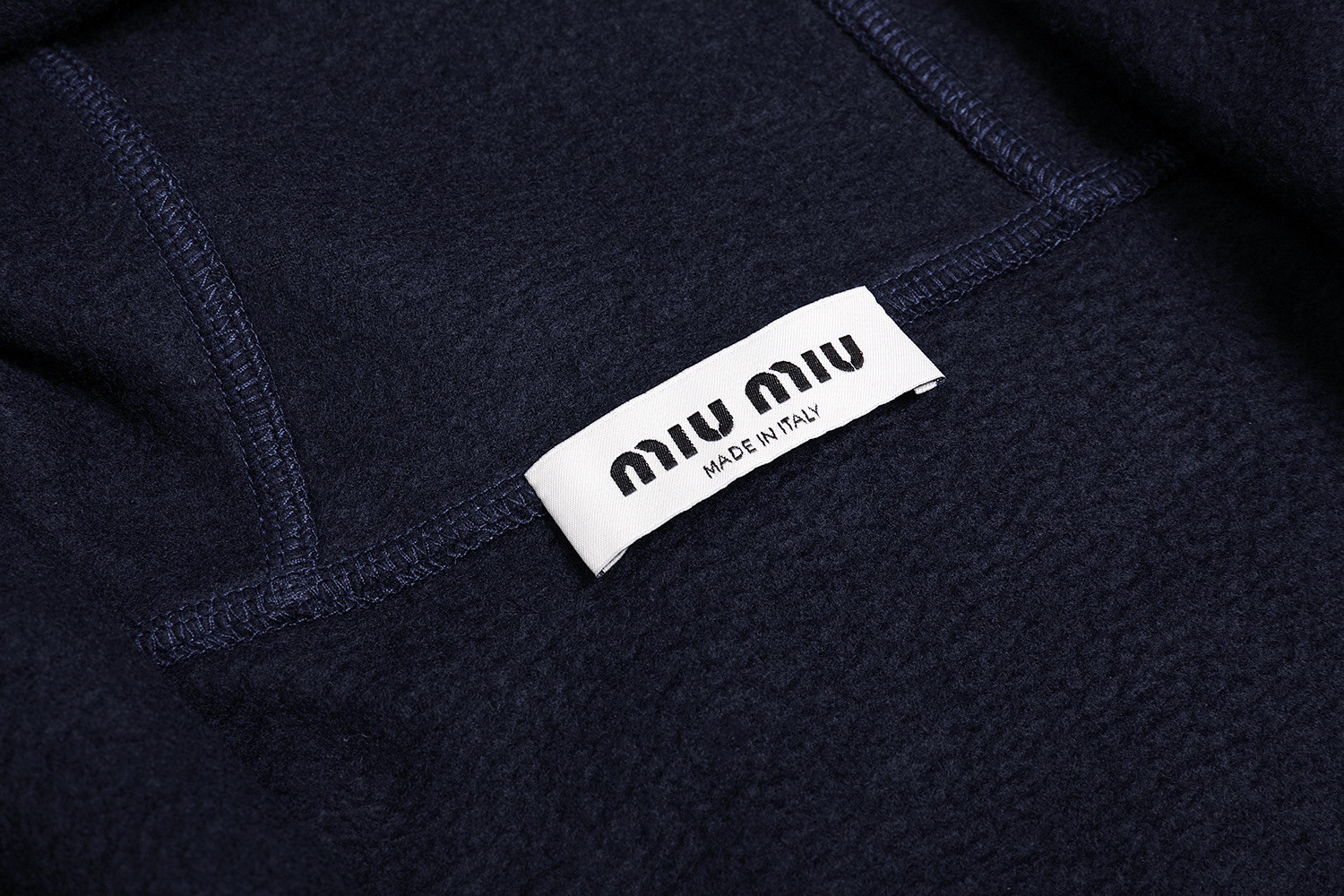 MIU MIU 缪缪 摇粒绒拉链连帽夹克 外套 长袖 海军蓝 B5 MJL053-SOOO-18E3F-0-008