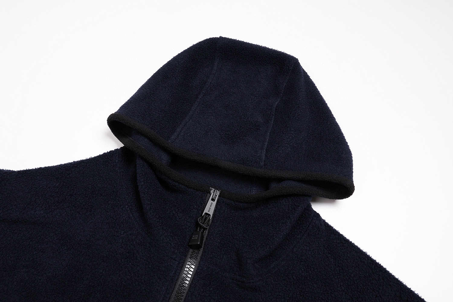 MIU MIU 缪缪 摇粒绒拉链连帽夹克 外套 长袖 海军蓝 B5 MJL053-SOOO-18E3F-0-008