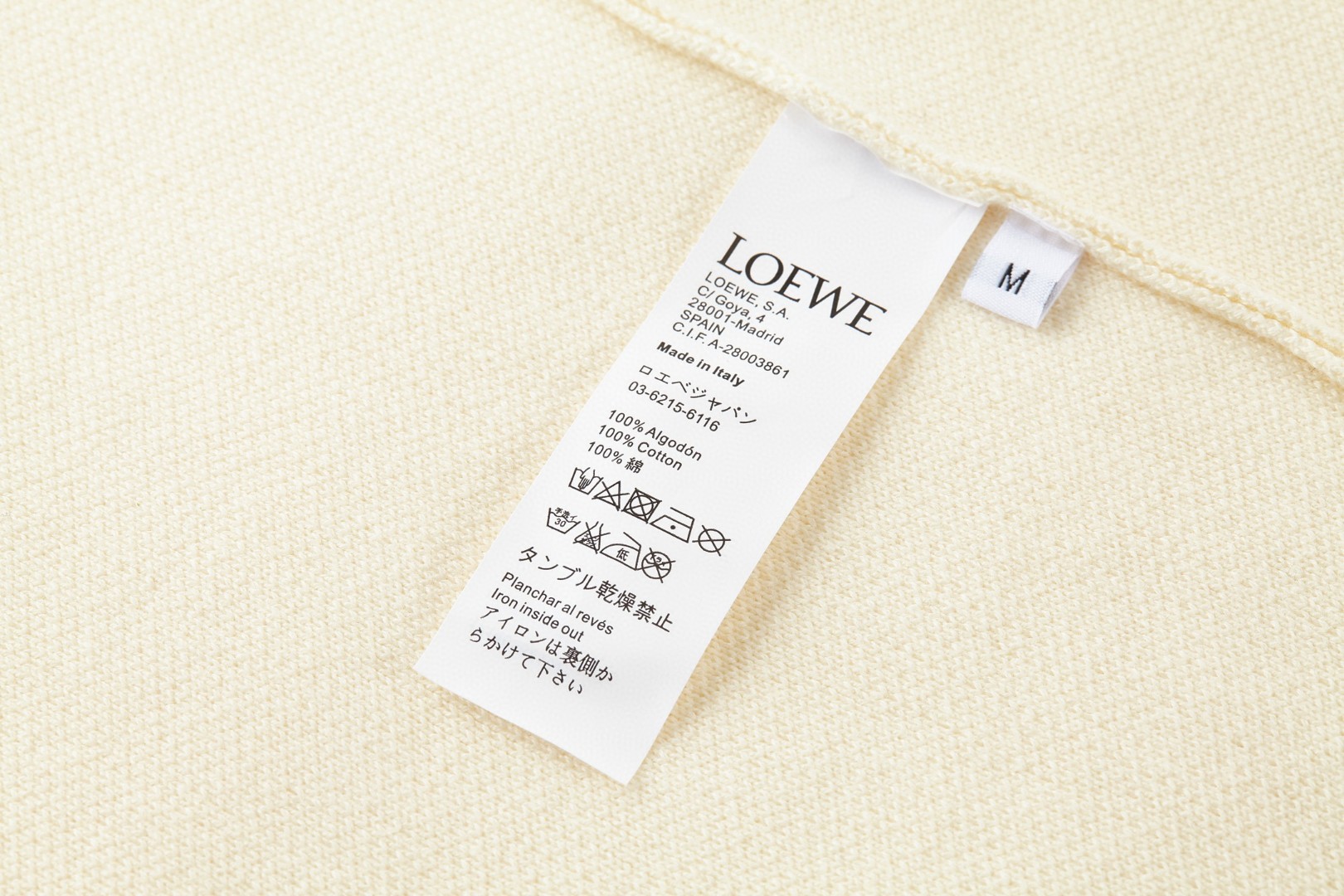 LOEWE 罗意威 口袋提花羊毛混纺针织毛衣 外套 长袖 米色 黑色 B0 H526Y14KDK-1950