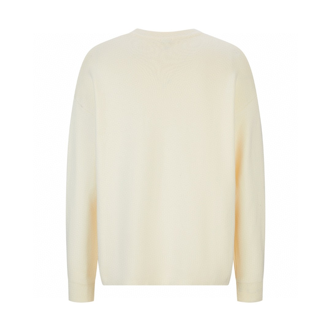 LOEWE 罗意威 口袋提花羊毛混纺针织毛衣 外套 长袖 米色 黑色 B0 H526Y14KDK-1950