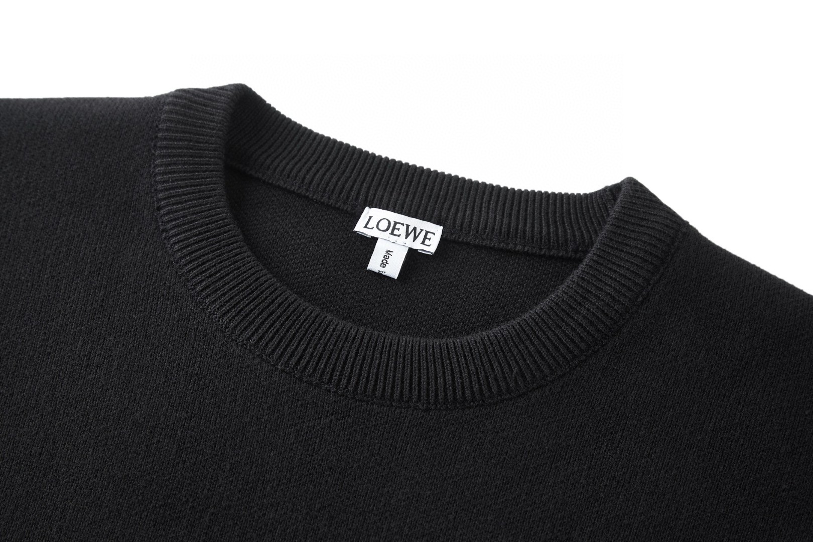 LOEWE 罗意威 口袋提花羊毛混纺针织毛衣 外套 长袖 米色 黑色 B0 H526Y14KDK-1950