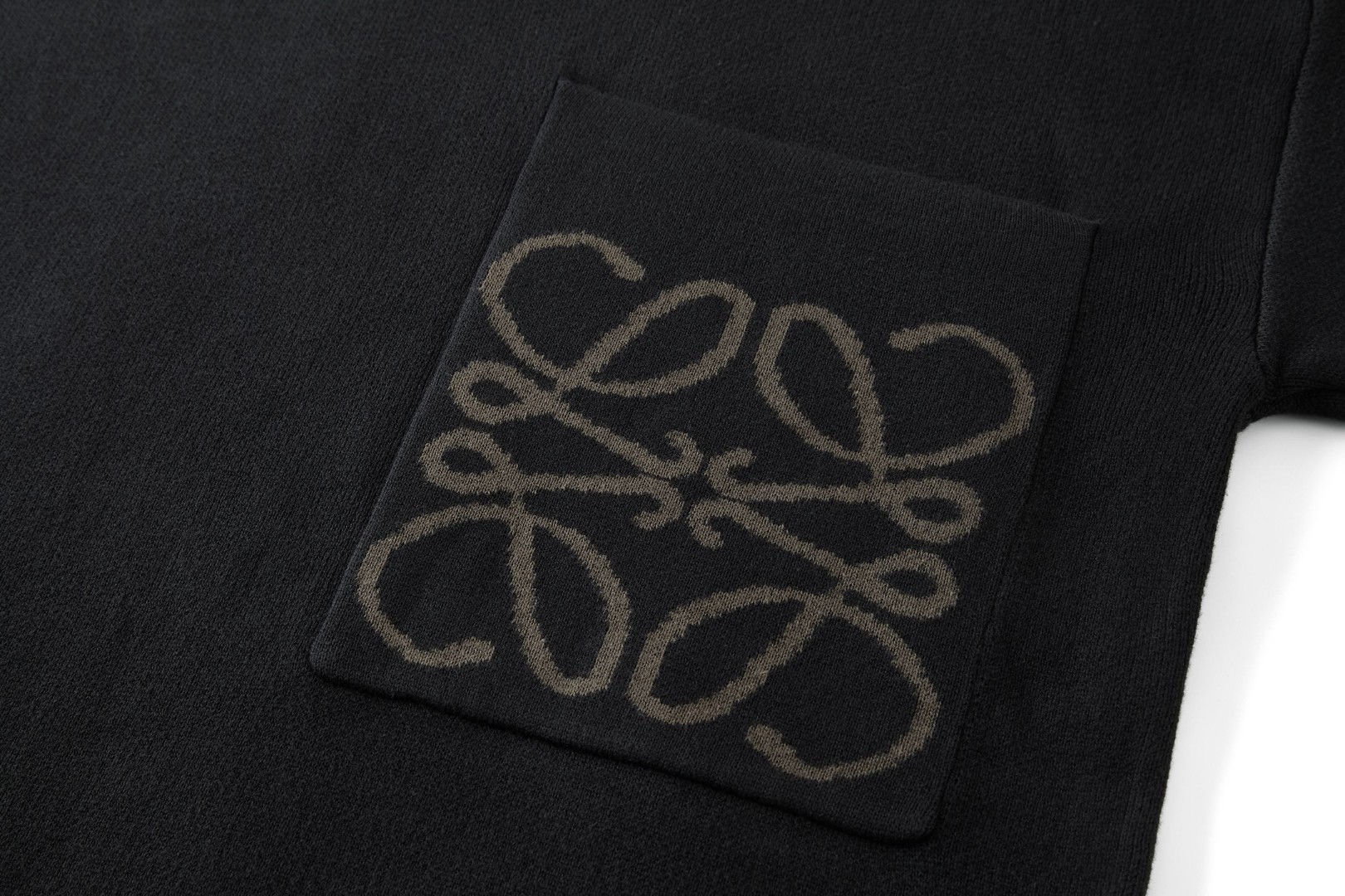 LOEWE 罗意威 口袋提花羊毛混纺针织毛衣 外套 长袖 米色 黑色 B0 H526Y14KDK-1950