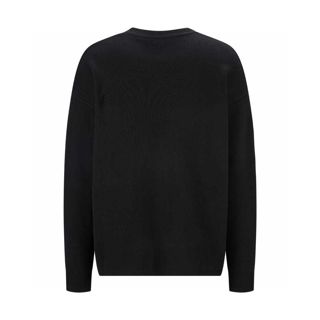 LOEWE 罗意威 口袋提花羊毛混纺针织毛衣 外套 长袖 米色 黑色 B0 H526Y14KDK-1950