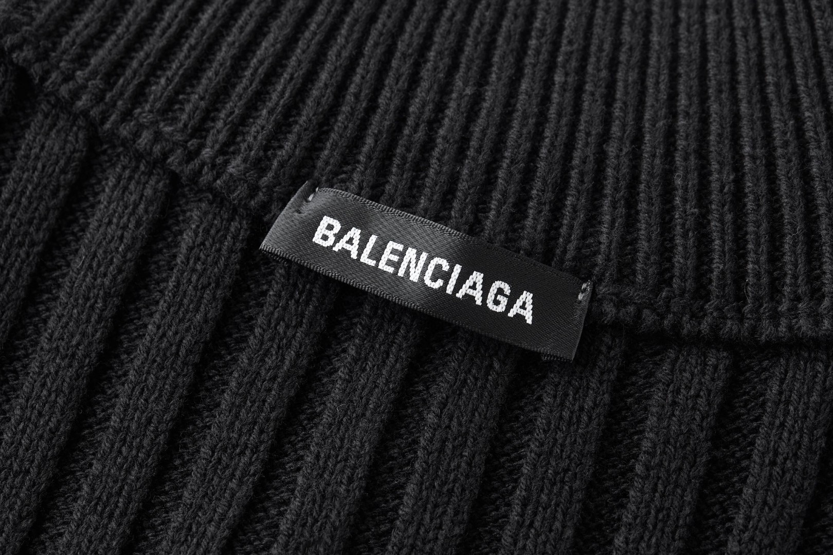 Balenciaga 巴黎世家 半拉链毛衣 外套 长袖 黑色 B0 852887T34141001