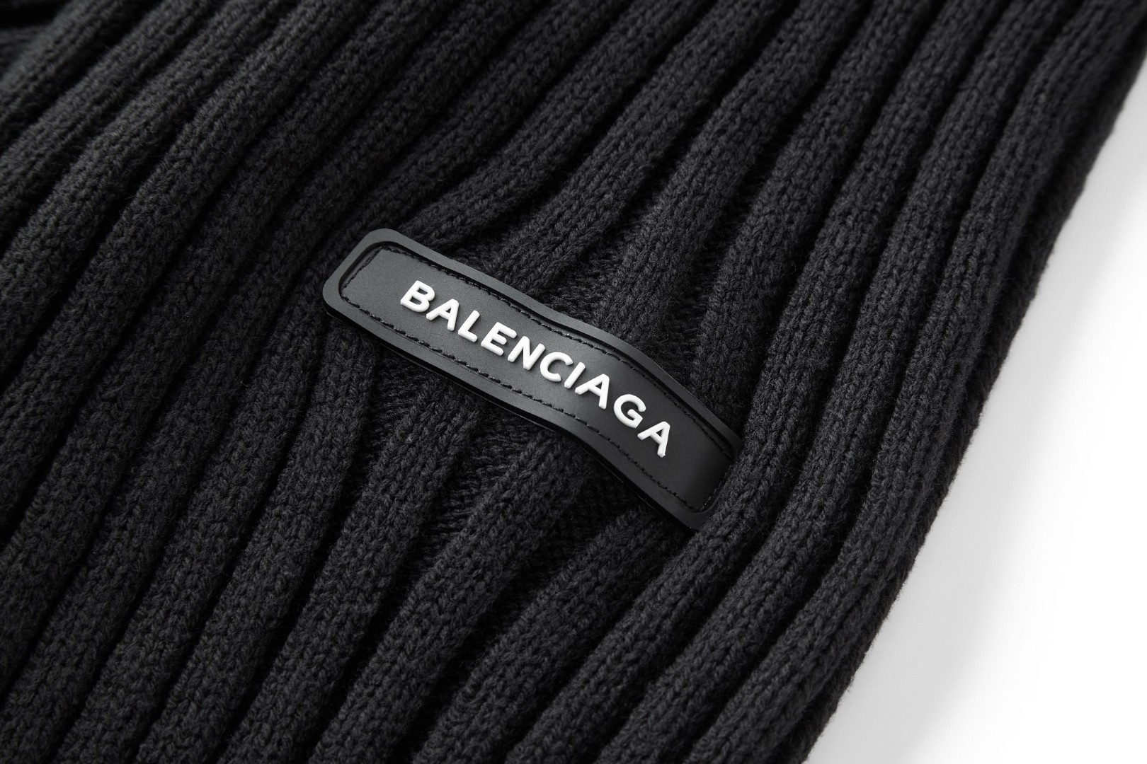Balenciaga 巴黎世家 半拉链毛衣 外套 长袖 黑色 B0 852887T34141001