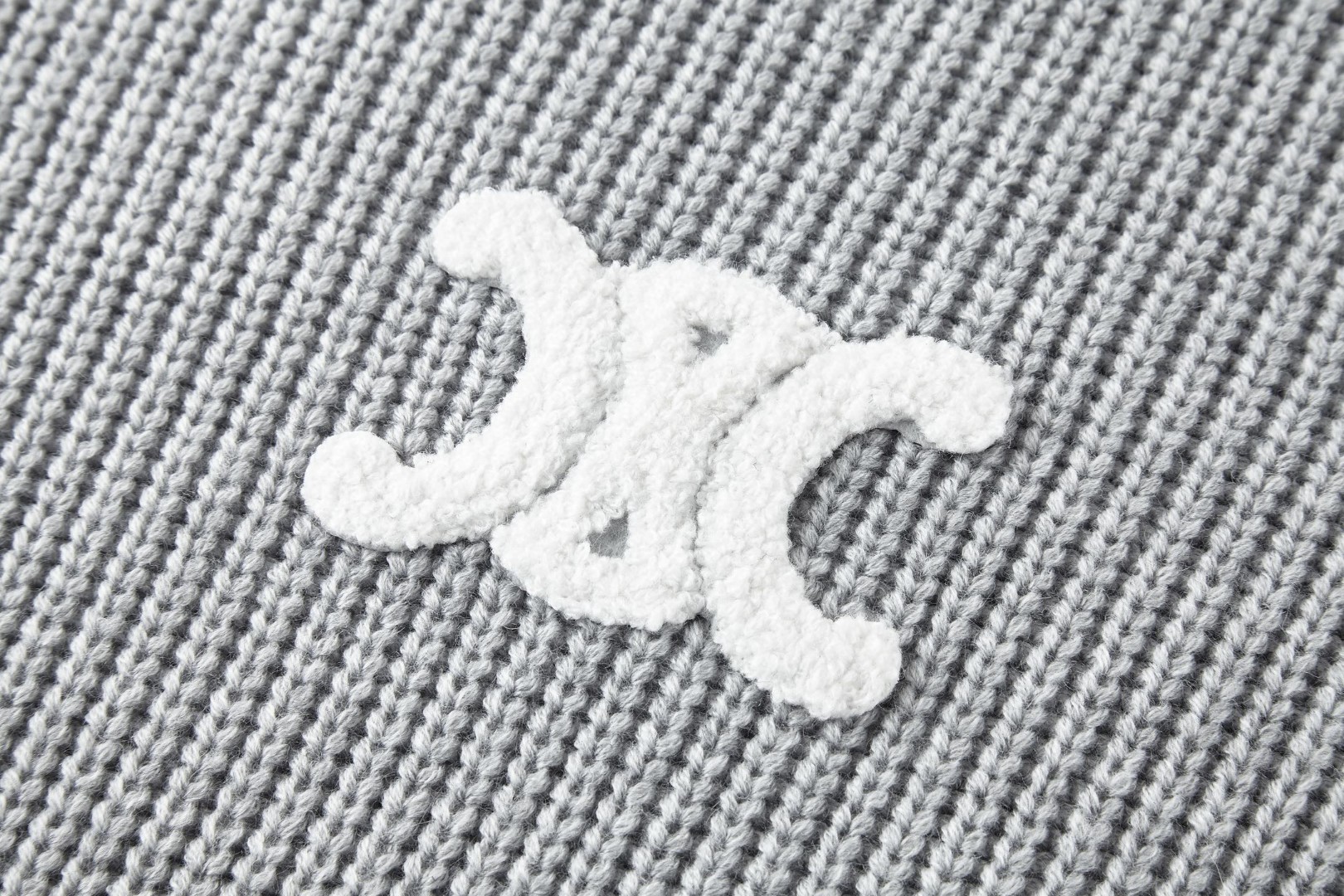 CELINE 赛琳 标识刺绣针织帽衫 毛衣 卫衣 长袖 灰色 B0 RY0FV0ZTQ-08GC