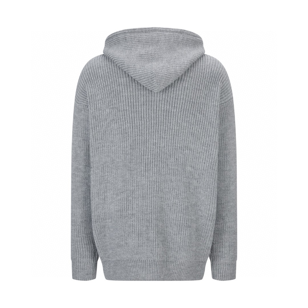 CELINE 赛琳 标识刺绣针织帽衫 毛衣 卫衣 长袖 灰色 B0 RY0FV0ZTQ-08GC