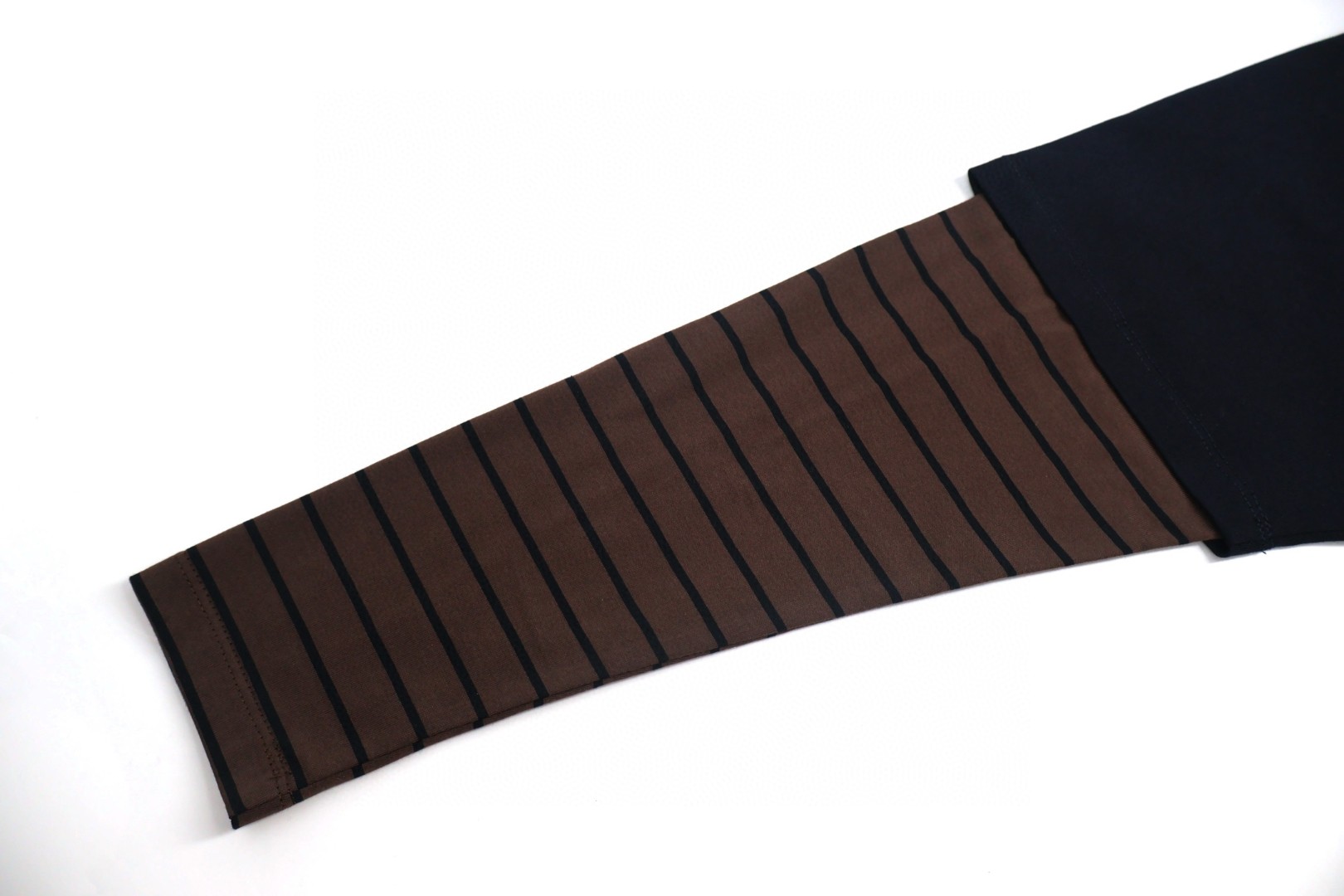 MIU MIU 缪缪 条纹袖假两件T恤 打底衫 长袖 A5 MJL128-17OR-F057W-S-OOO