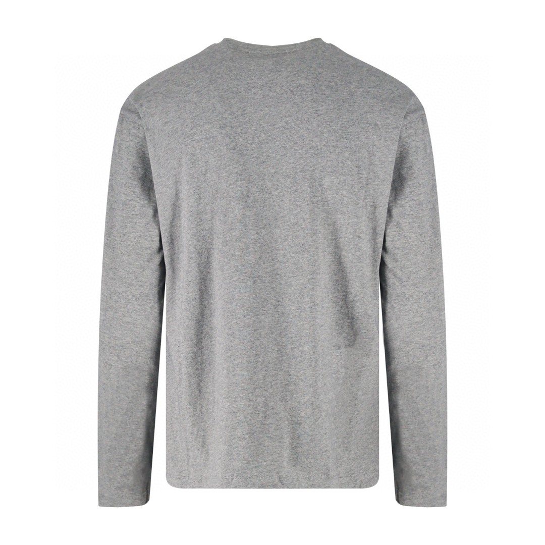 MIU MIU 缪缪 胸口小标T恤 打底衫 长袖 灰色 A5 MJL939-121U-F0D32-S-231