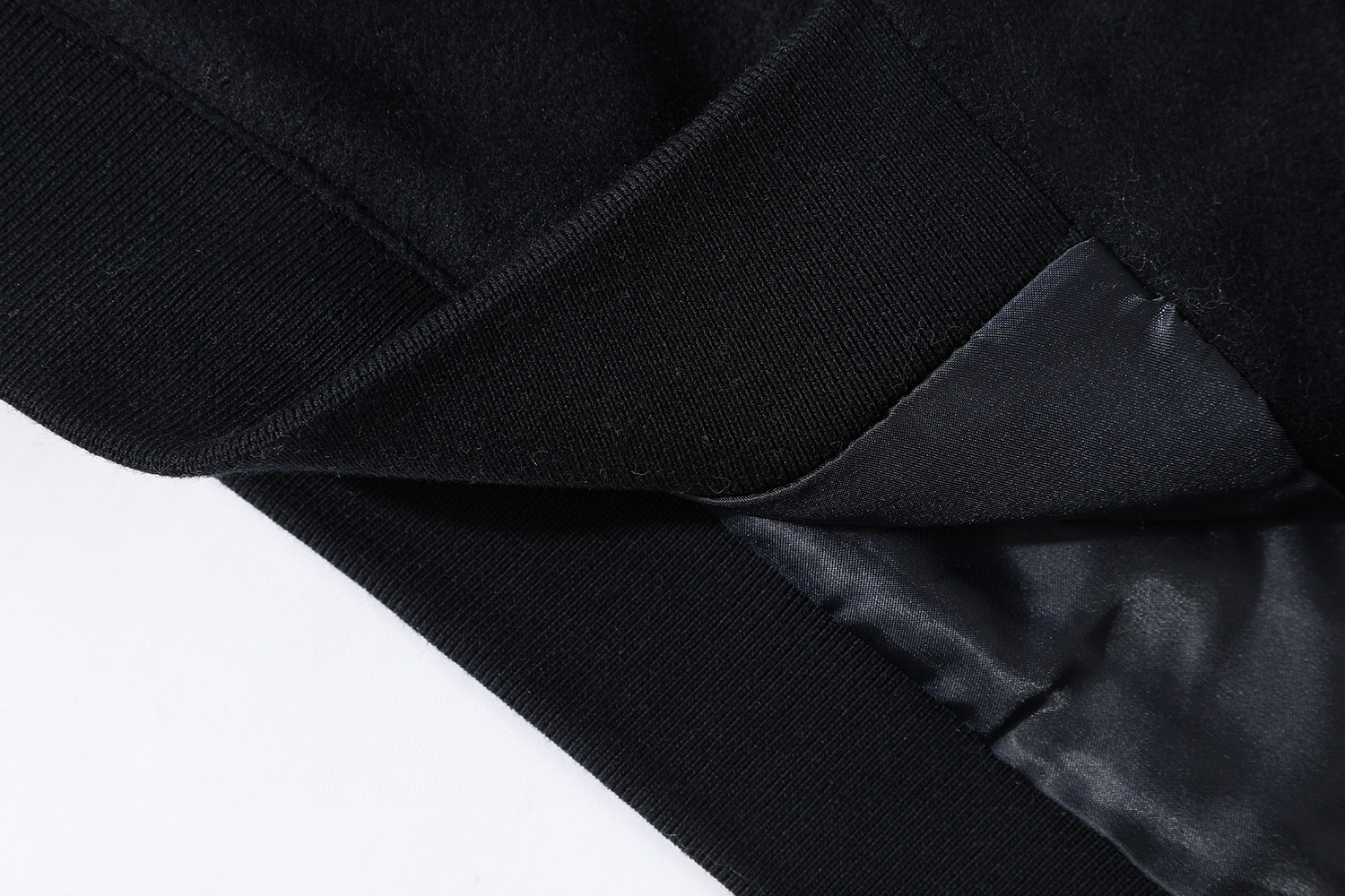 MIU MIU 缪缪 羊绒混纺拉链棒球服外套 夹克 长袖 黑色 C0