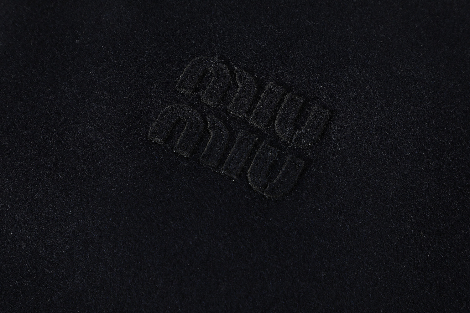 MIU MIU 缪缪 羊绒混纺拉链棒球服外套 夹克 长袖 黑色 C0