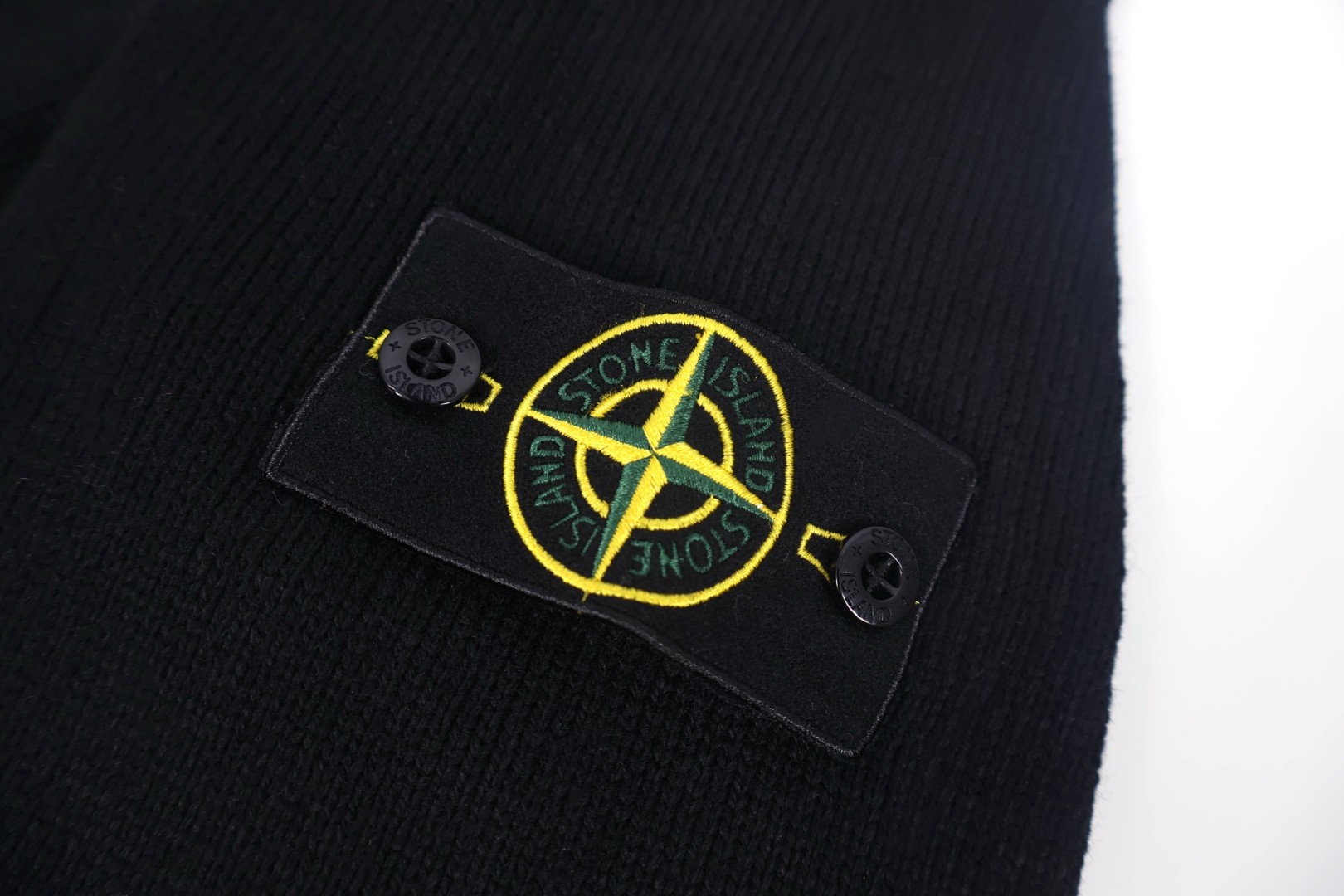 STONE ISLAND 石头岛 袖标圆领毛衣 长袖 外套 米色 黑色 B0 8115506A2-V0097