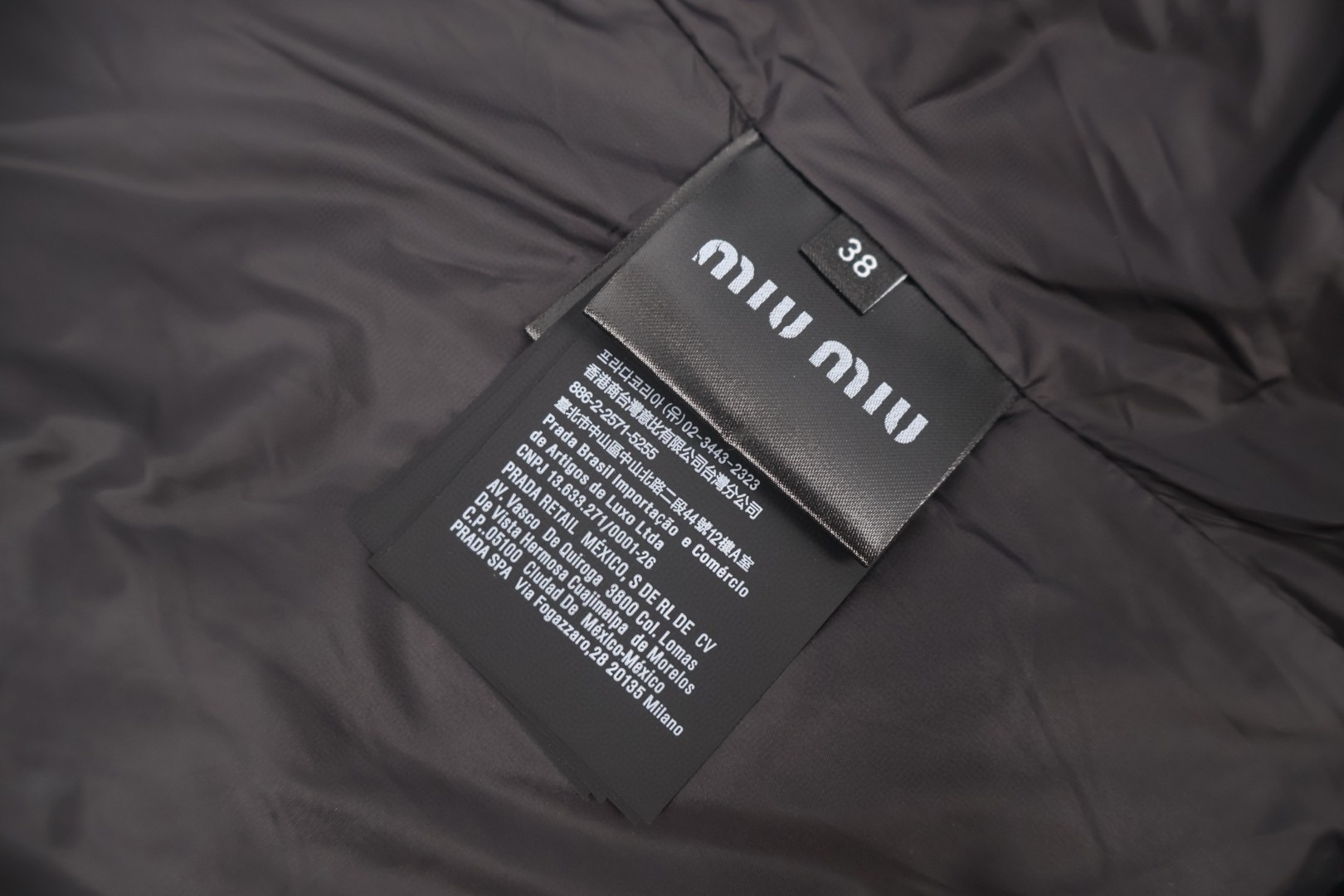 MIU MIU 缪缪 摇粒绒毛领羽绒服 夹克 外套 长袖 保暖 黑色 D0 ML1123-17OQ-F0008-S-OOO