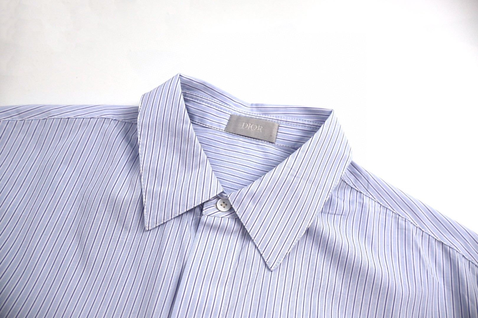 DIOR 迪奥 竖条纹衬衫 外套 长袖 蓝色 A5 443C556A5656-C070