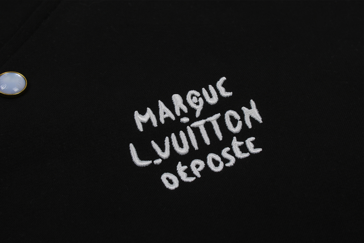 LOUIS VUITTON 路易威登 针织束腰拼接棒球服 夹克 外套 黑色 C0 1AGTR4