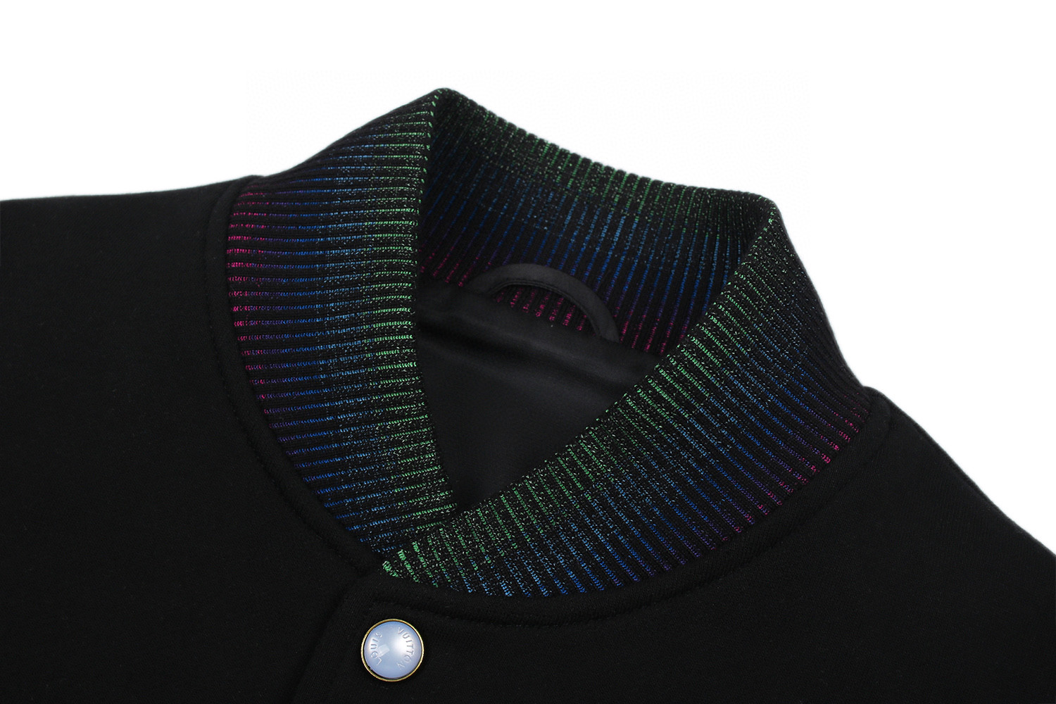 LOUIS VUITTON 路易威登 针织束腰拼接棒球服 夹克 外套 黑色 C0 1AGTR4