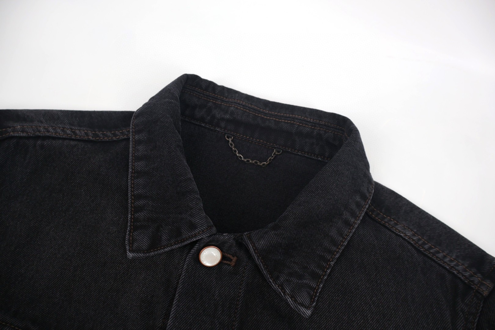 LOUIS VUITTON 路易威登 刺绣口袋牛仔外套 牛仔衣 上衣 夹克 黑色 C0 1AILKE