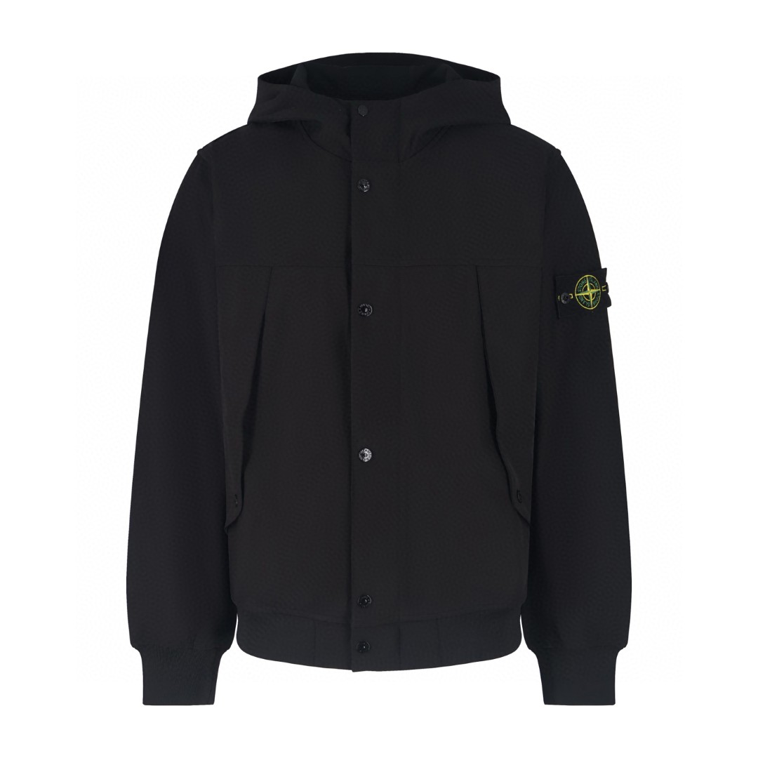 STONE ISLAND 石头岛 软壳冲锋衣夹克 外套 长袖 黑色 C0 801540227-V0020