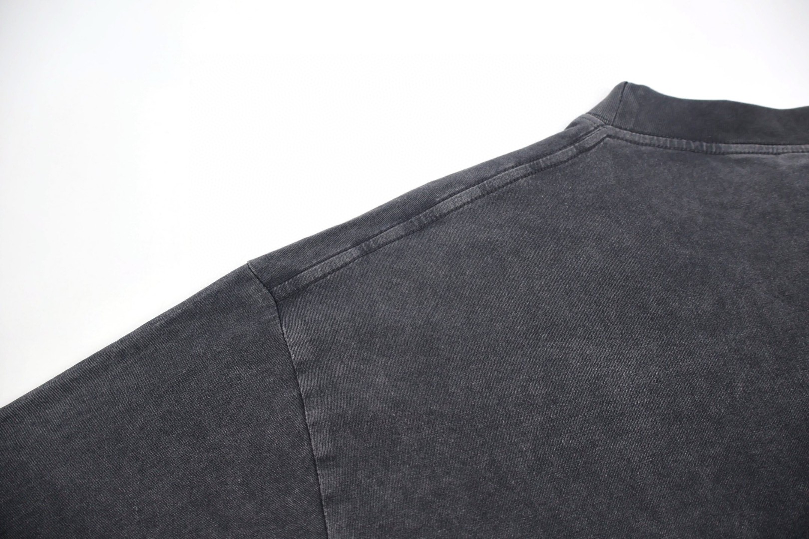 Balenciaga 巴黎世家 双B锁扣水洗做旧T恤 卫衣 长袖 灰色 A5 850404TTVD61041