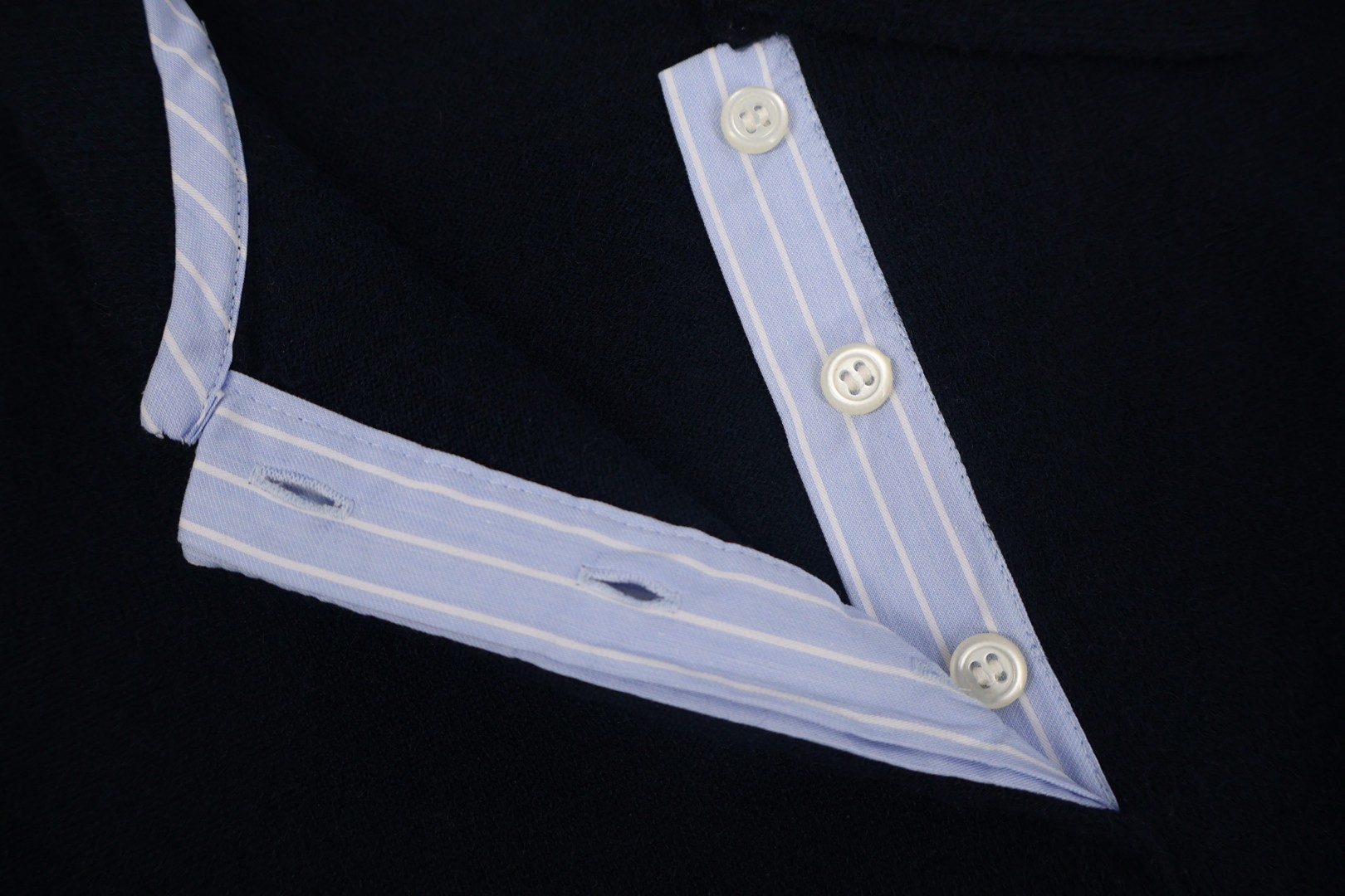 MIU MIU 缪缪 字母polo领毛衣 外套 长袖 海军蓝 B0 MMLA20-15Z1-F0008-S-OOO