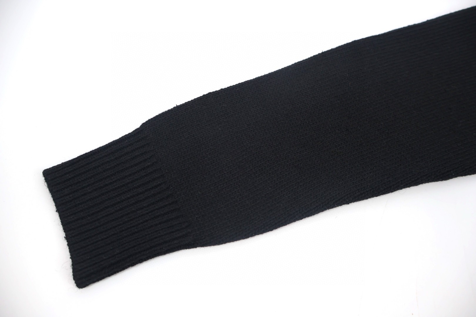 STONE ISLAND 石头岛 袖标羊毛针织拉链外套 毛衣 针织衫 长袖 黑色 B0 8115528FA-V0029