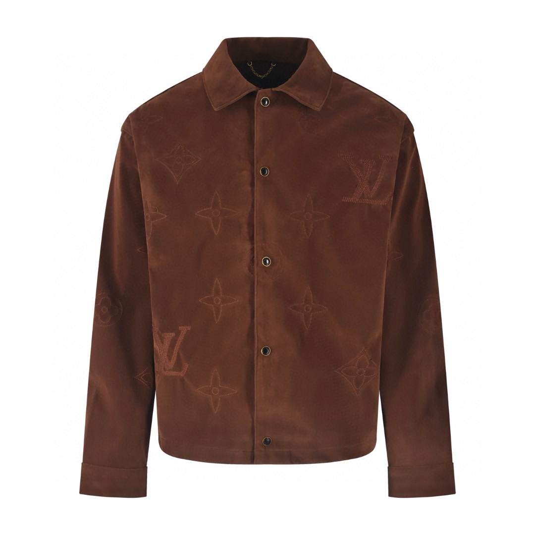 LOUIS VUITTON 路易威登 绒面麂皮衬衫夹克 外套 B5 1AIJYA
