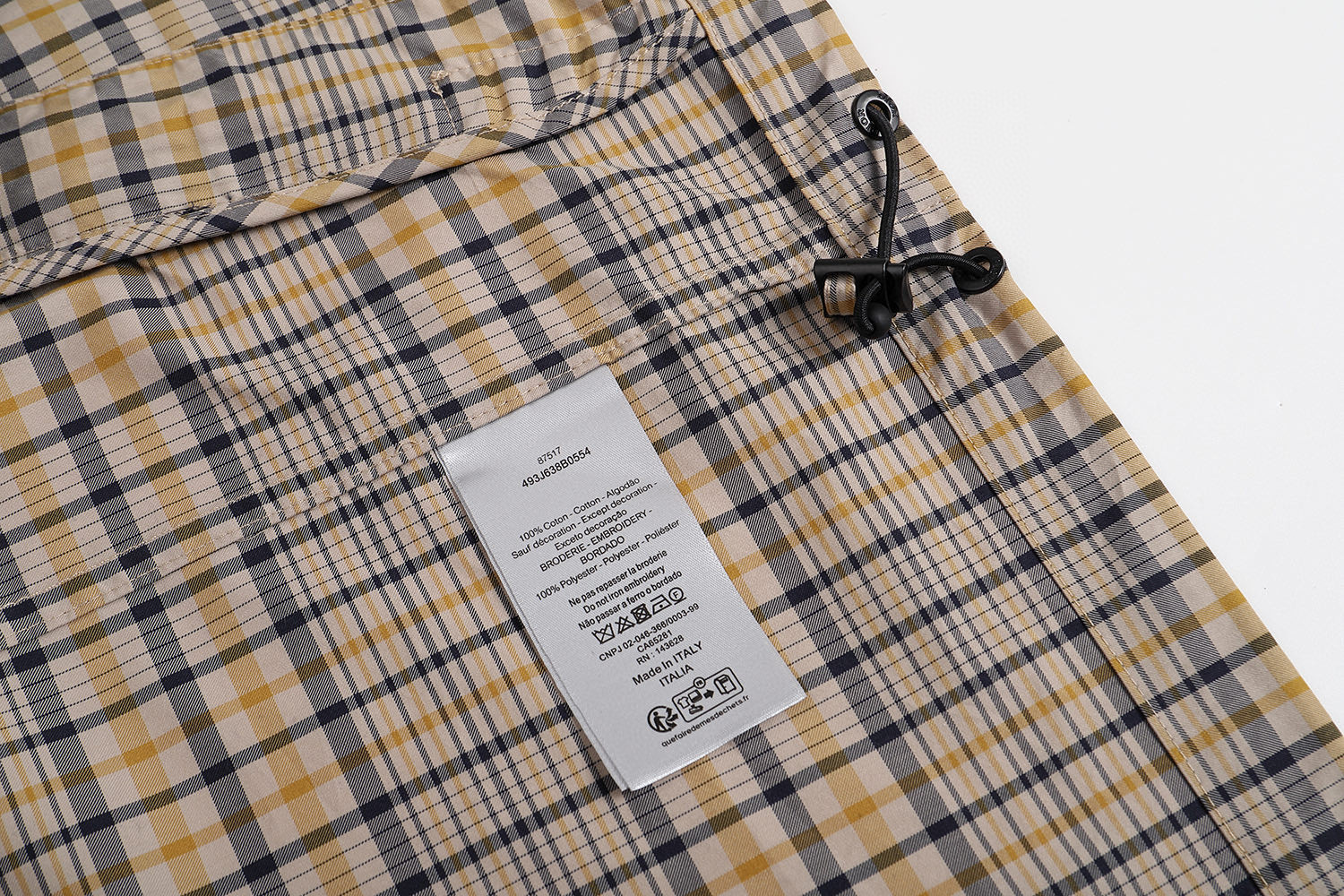 DIOR 迪奥 梭织格纹拉链衬衫 外套 长袖 B0 593C511A6523-C179