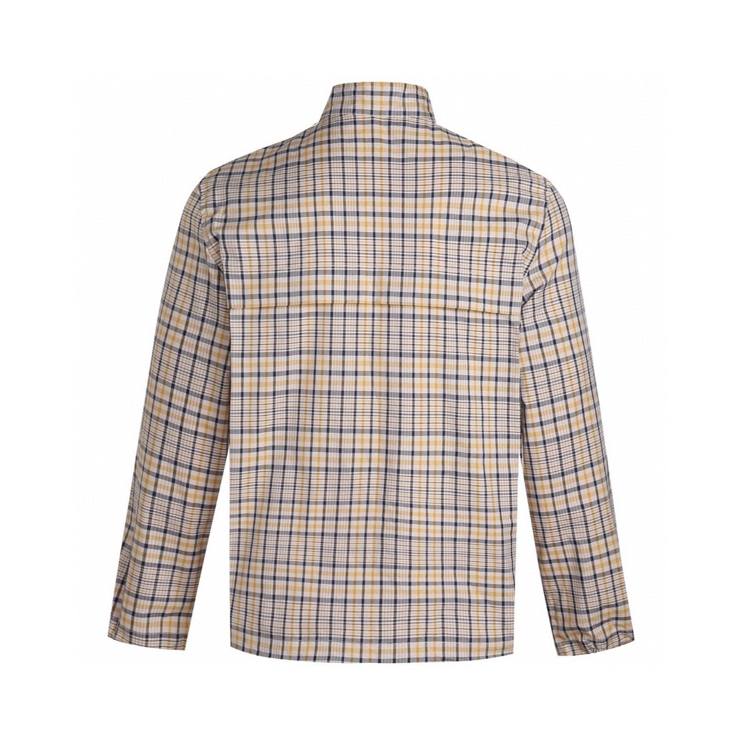 DIOR 迪奥 梭织格纹拉链衬衫 外套 长袖 B0 593C511A6523-C179