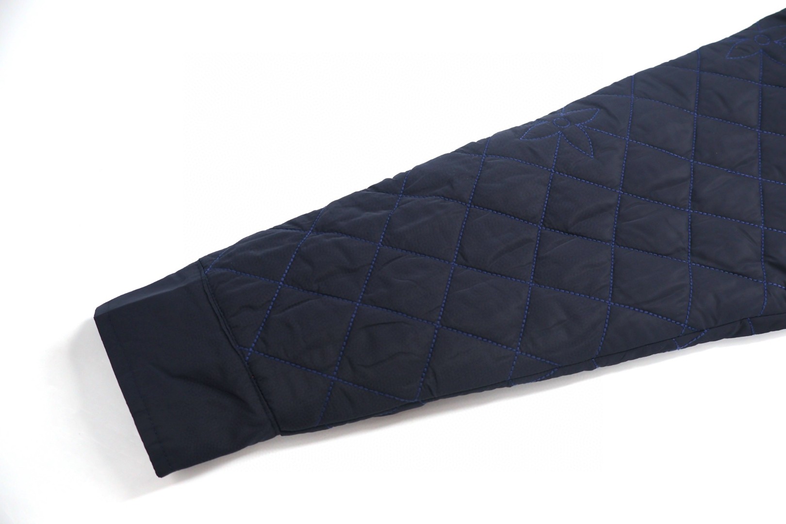 LOUIS VUITTON 路易威登 菱格刺绣logo棉服 外套 夹克 保暖 蓝色 C0 1AIJRG