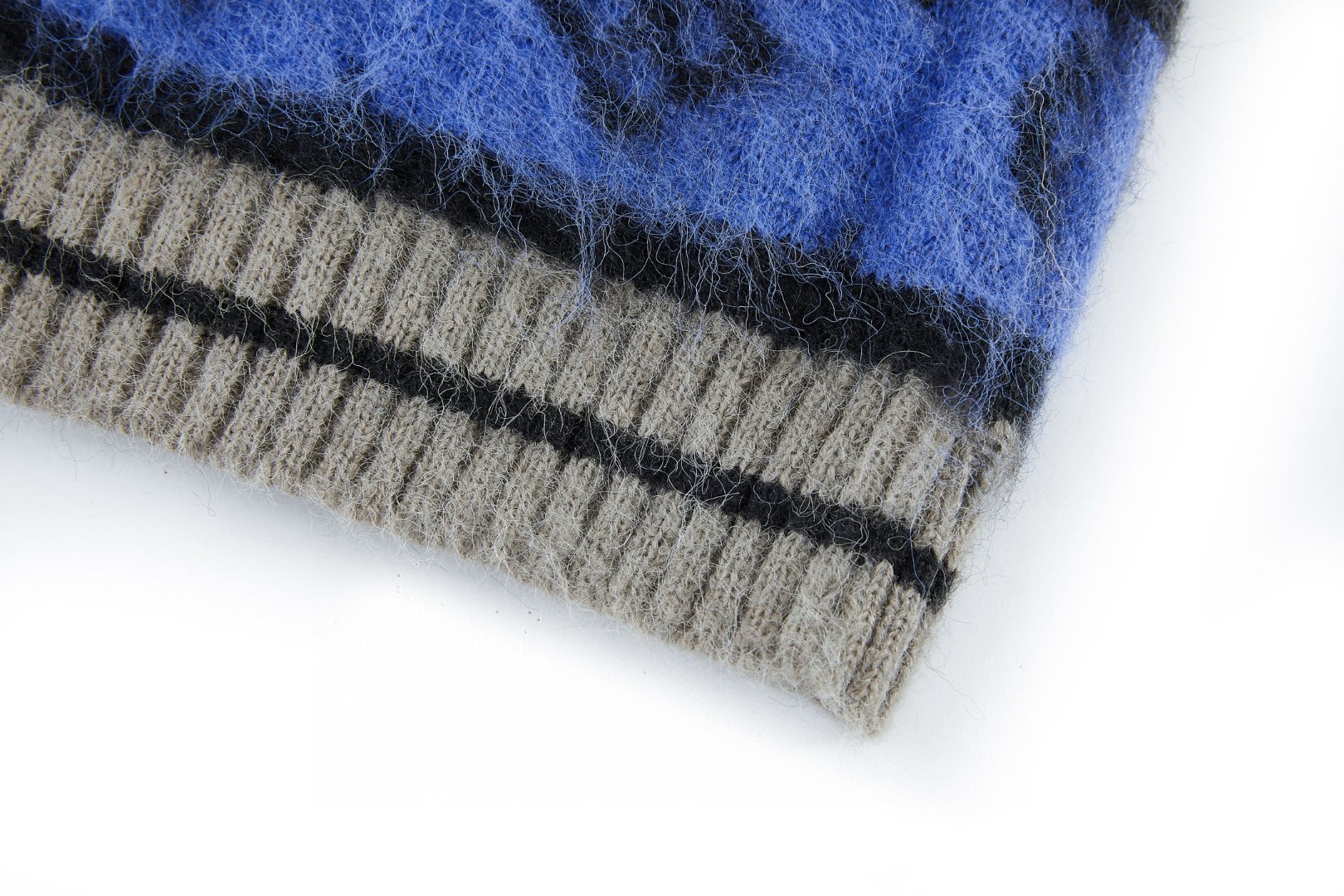 LOUIS VUITTON 路易威登 马海毛提花V领开衫 针织衫 毛衣 外套 黑色 B0 1AIOX5