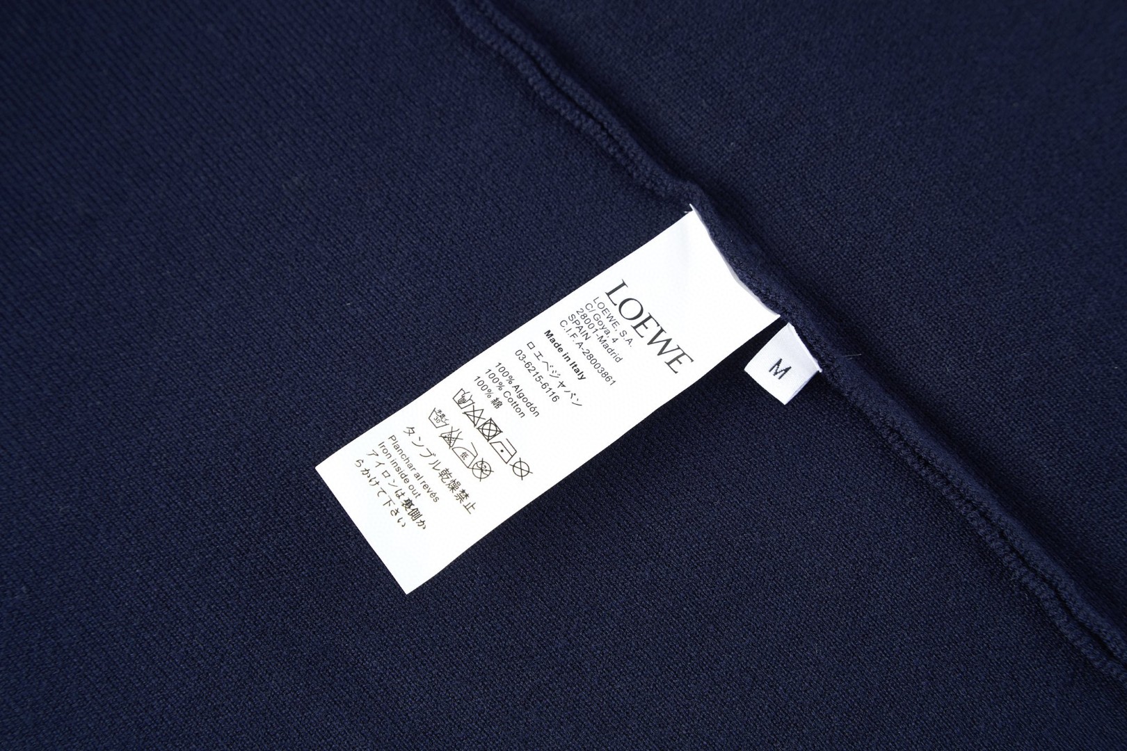 LOEWE 罗意威 贴布刺绣针织套头毛衣 针织衫 长袖 灰色 海军蓝 B0 H526Y14KK7-5110