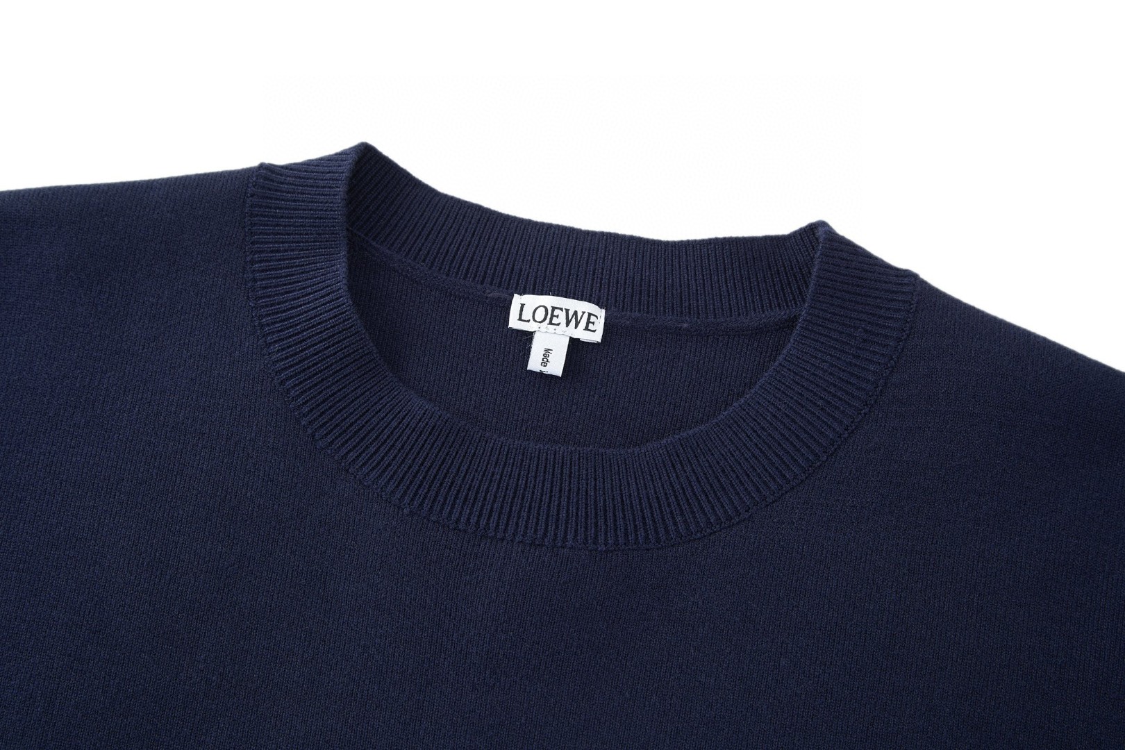 LOEWE 罗意威 贴布刺绣针织套头毛衣 针织衫 长袖 灰色 海军蓝 B0 H526Y14KK7-5110
