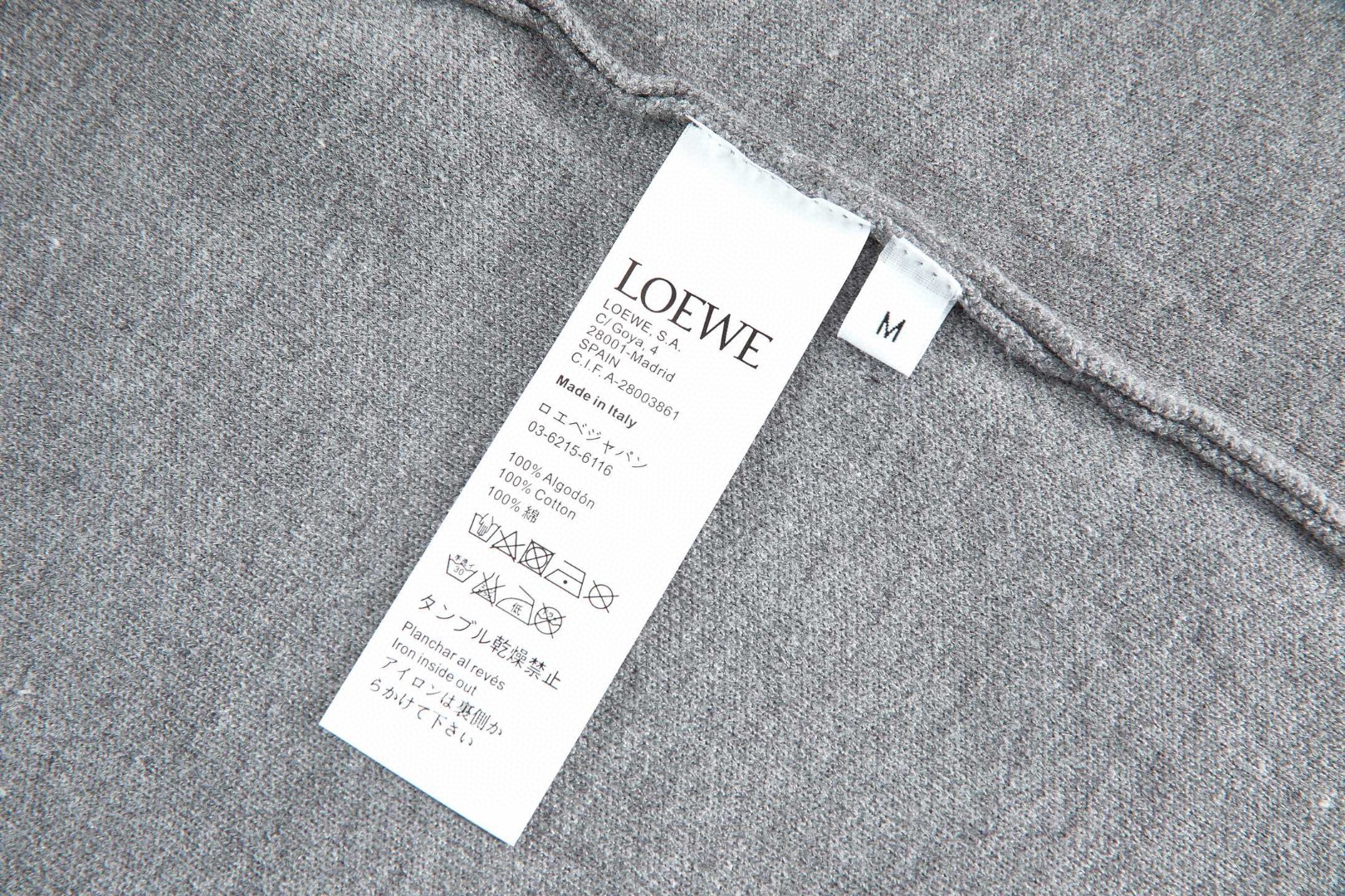 LOEWE 罗意威 贴布刺绣针织套头毛衣 针织衫 长袖 灰色 海军蓝 B0 H526Y14KK7-5110