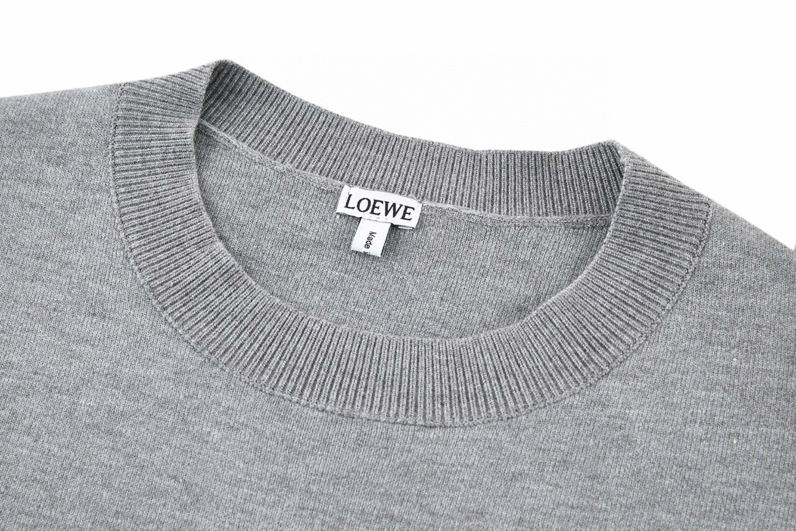 LOEWE 罗意威 贴布刺绣针织套头毛衣 针织衫 长袖 灰色 海军蓝 B0 H526Y14KK7-5110