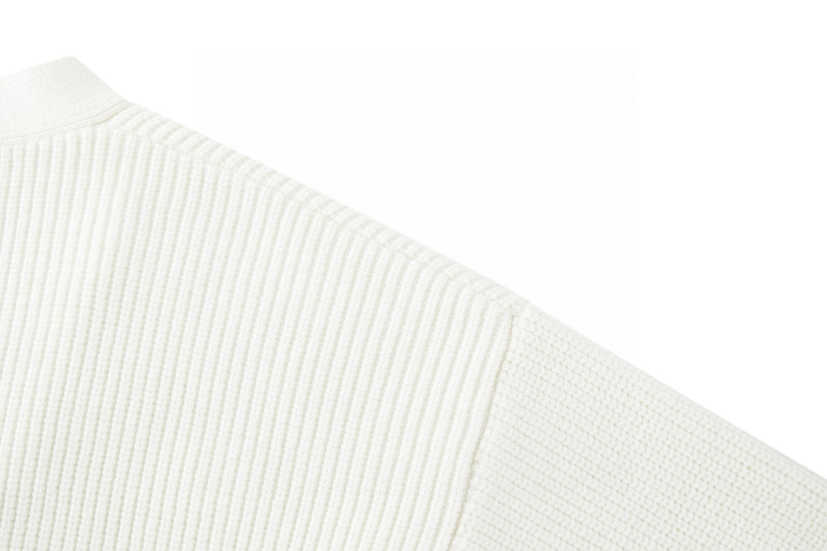 Balenciaga 巴黎世家 袖标V领开衫 针织衫 毛衣 外套 长袖 白色 B0