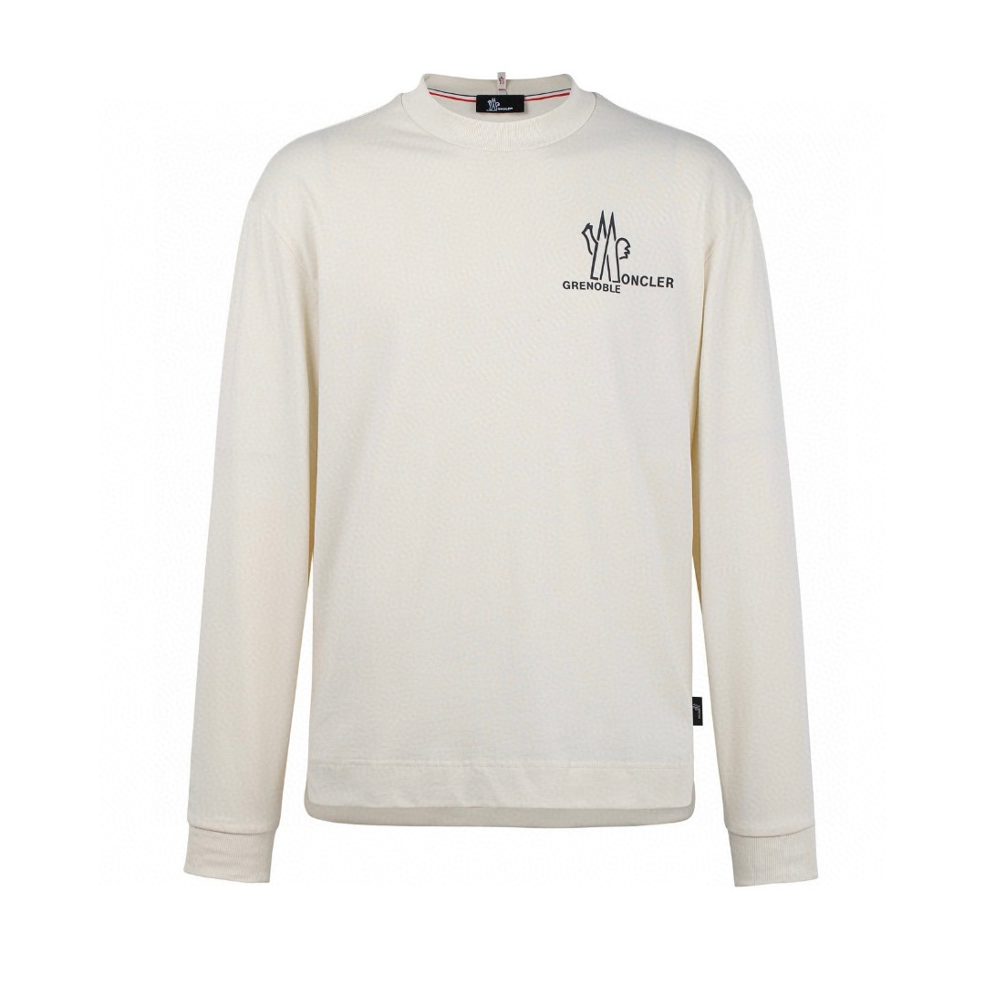 Moncler 蒙口 标识拼接长袖T恤 卫衣 白色 A5 K20978D0000289AZ9041
