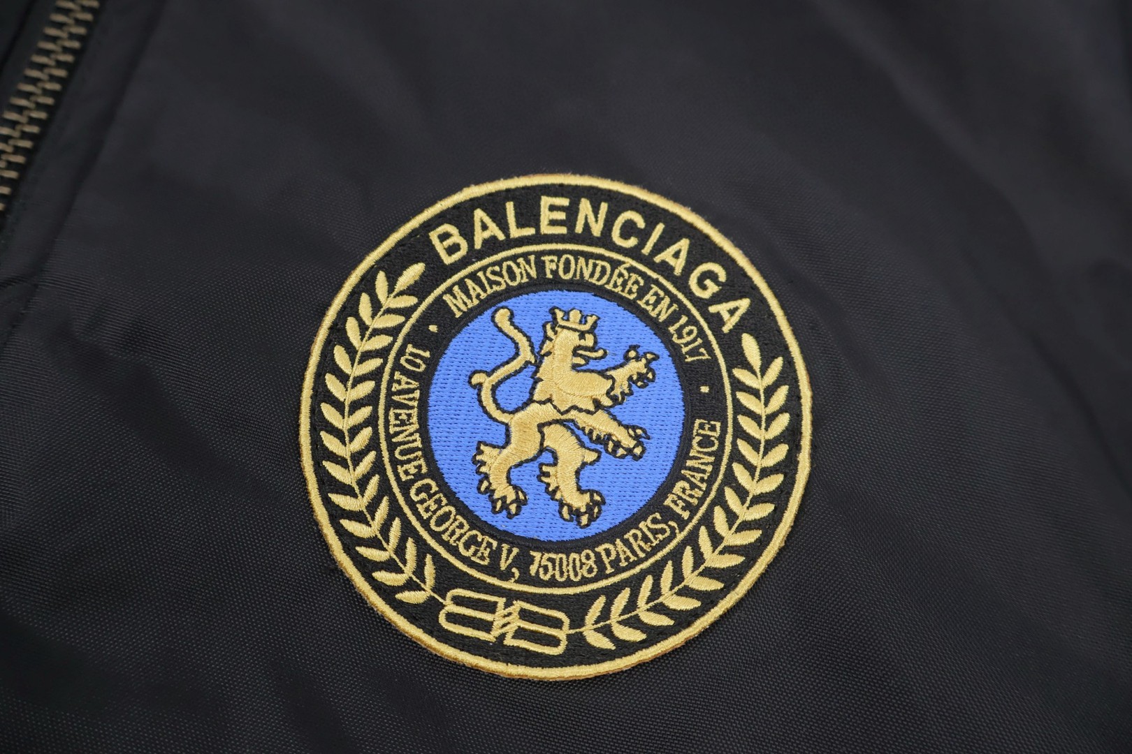 Balenciaga 巴黎世家 曼联贴饰飞行棉服 夹克 外套 长袖 黑色 C0 839101T00041000