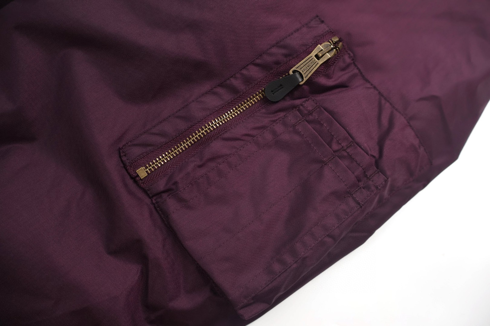 Balenciaga 巴黎世家 曼联贴饰飞行棉服 夹克 外套 长袖 深紫色 C0 839122TOO045441