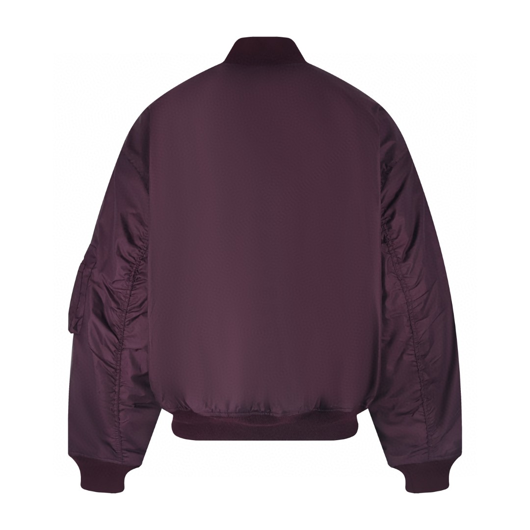 Balenciaga 巴黎世家 曼联贴饰飞行棉服 夹克 外套 长袖 深紫色 C0 839122TOO045441