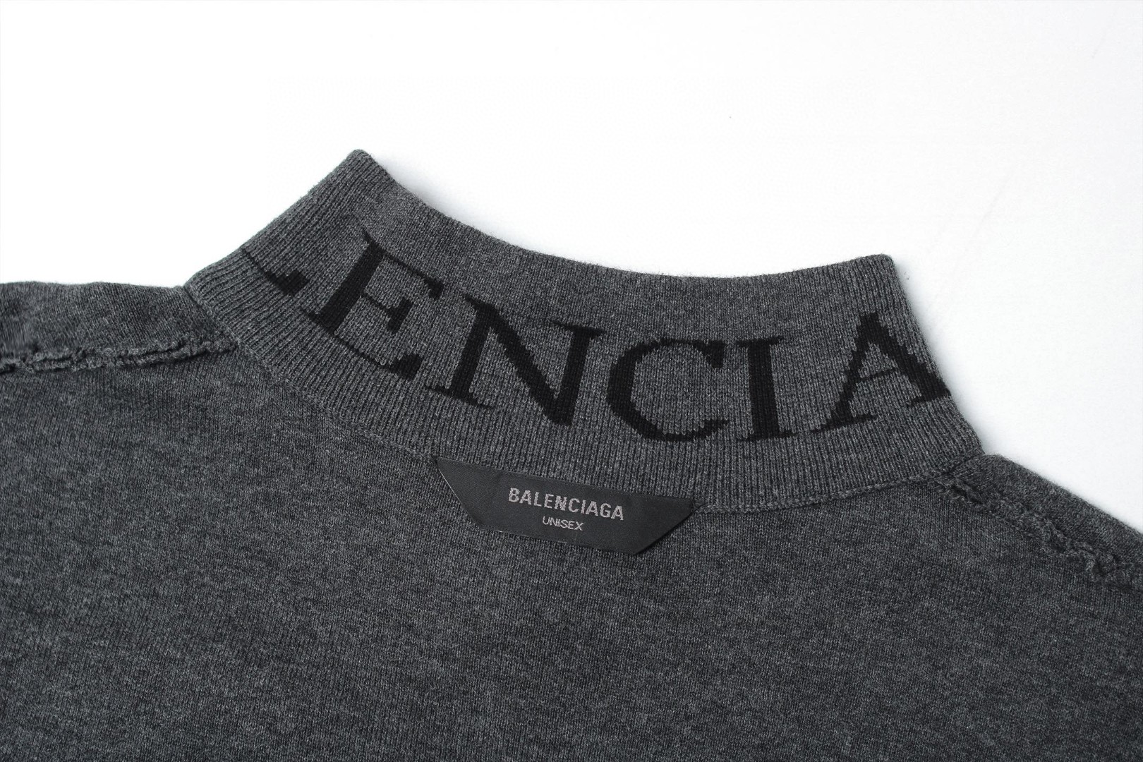 Balenciaga 巴黎世家 立领半拉链毛衣 针织衫 外套 长袖 灰色 B0 848830T34231262