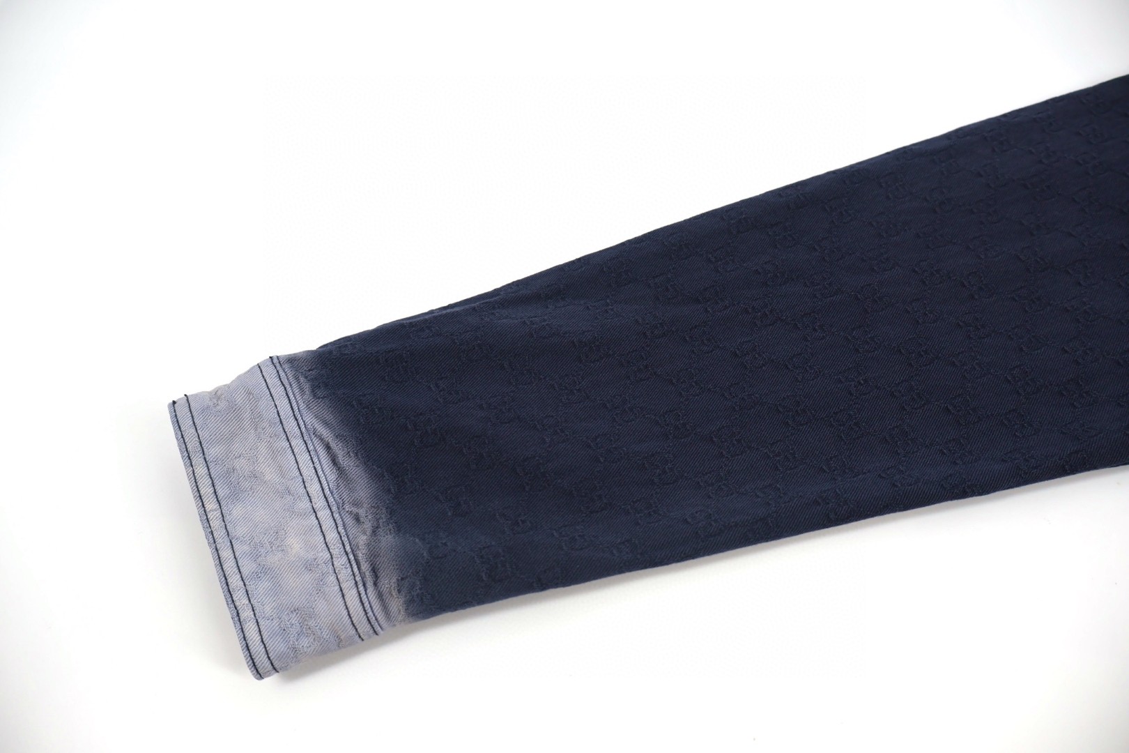 GUCCl 古驰 暗纹提花渐变牛仔外套 夹克 长袖 藏蓝色 C0 POIZON20250903101955764