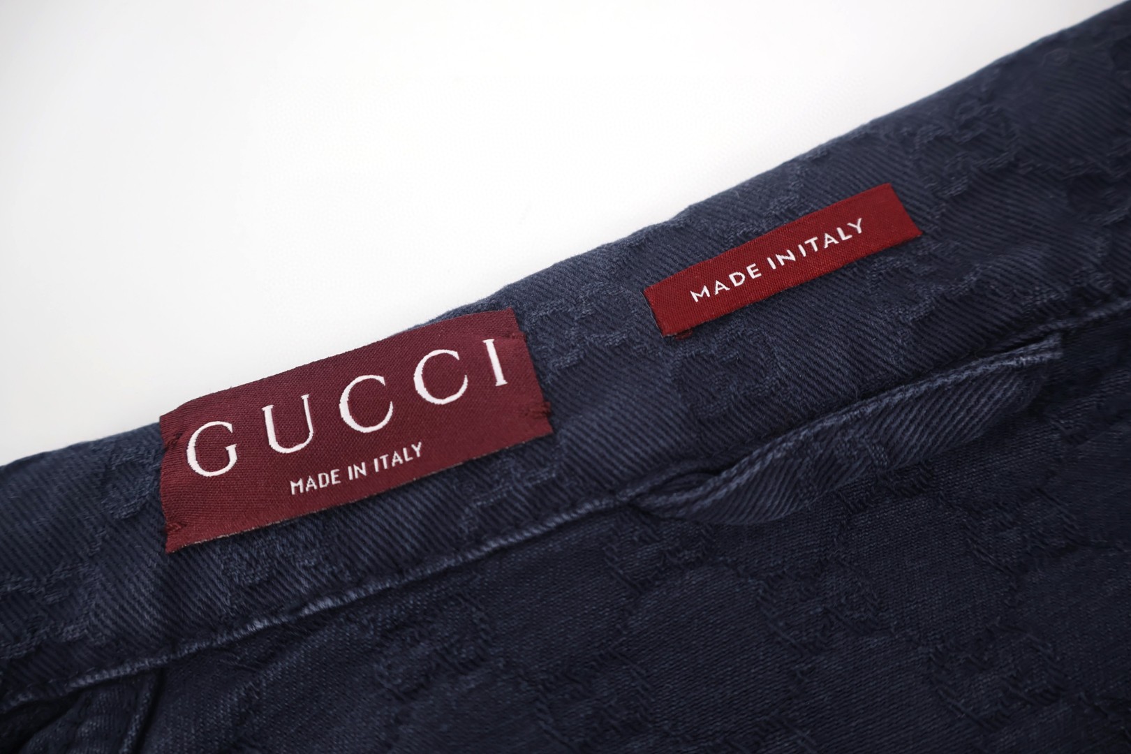 GUCCl 古驰 暗纹提花渐变牛仔外套 夹克 长袖 藏蓝色 C0 POIZON20250903101955764