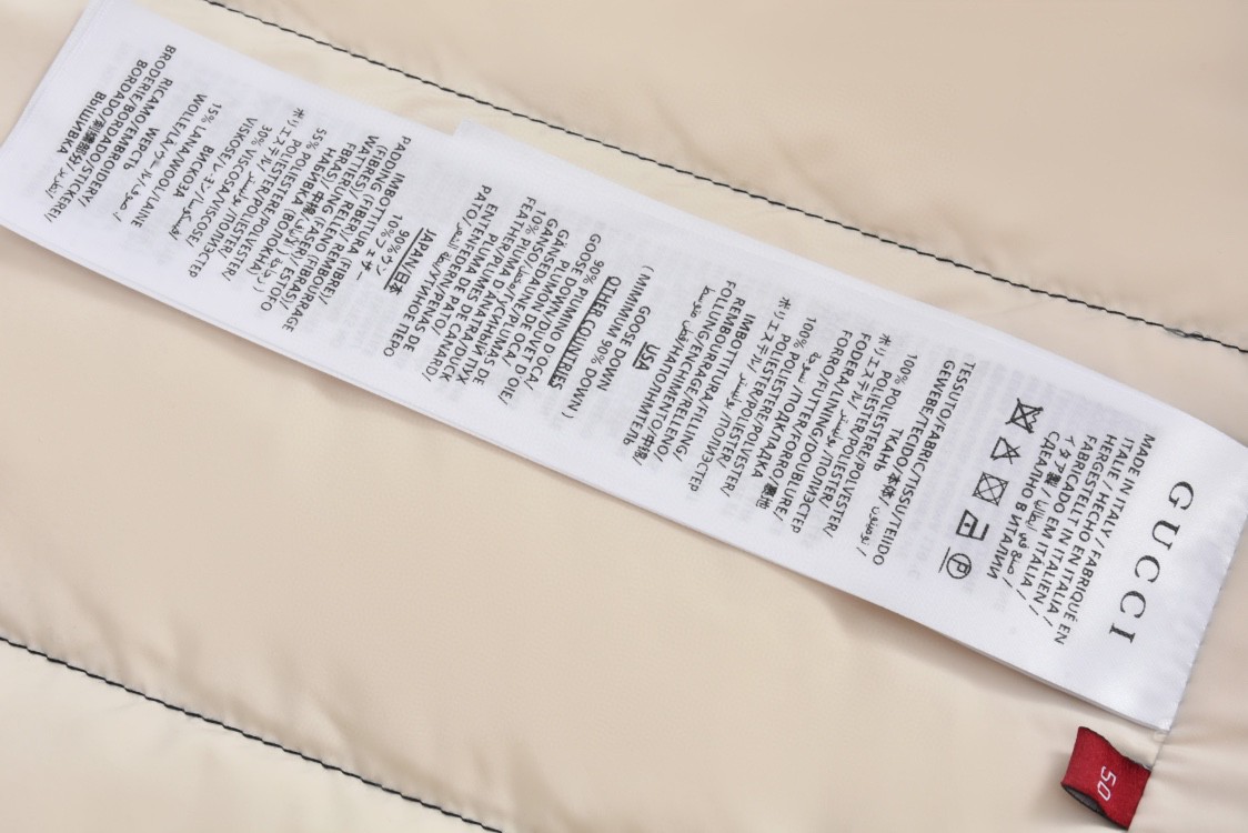 GUCCl 古驰 压膜条纹logo羽绒服 外套 长袖 保暖 海军蓝 D0 794821-Z8BTA-4215