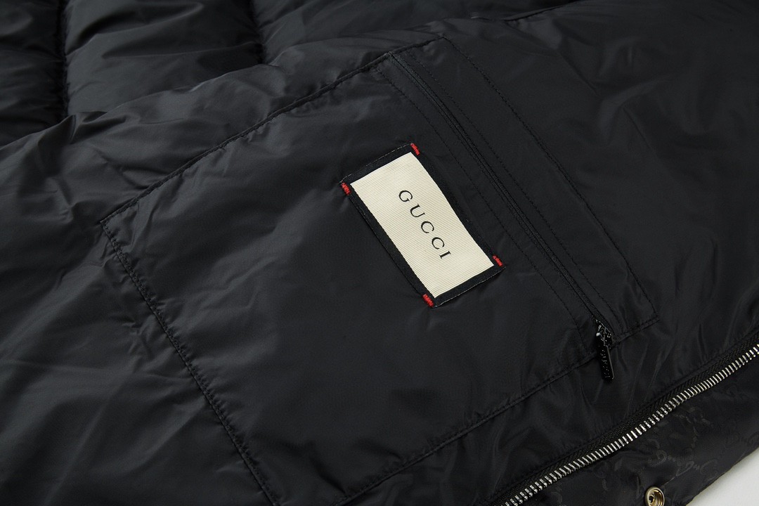 GUCCl 古驰 反光串标织带羽绒服 外套 长袖 保暖 黑色 E0 598725-Z8AFZ-1043