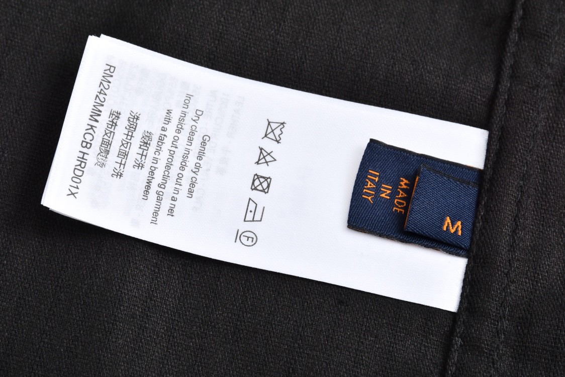 LOUIS VUITTON 路易威登 LV 灯芯绒烫钻logo衬衫 长袖 灰色 黑色 B5 1AIKBP