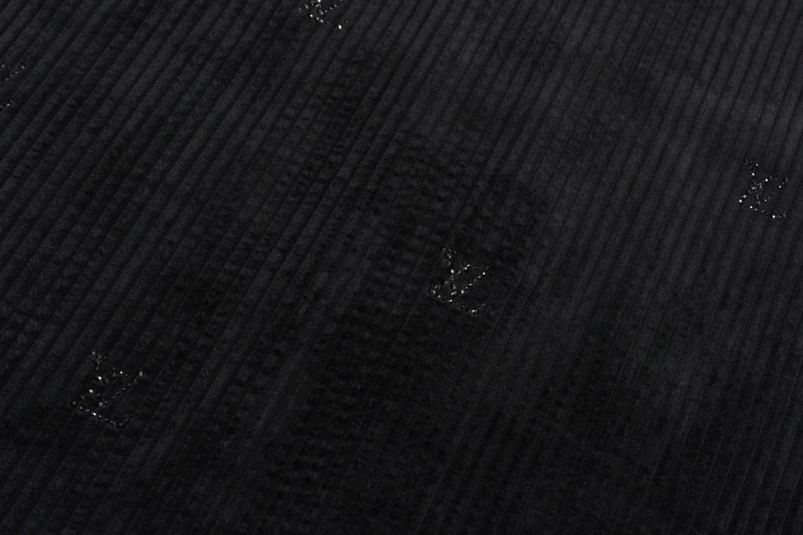 LOUIS VUITTON 路易威登 LV 灯芯绒烫钻logo衬衫 长袖 灰色 黑色 B5 1AIKBP