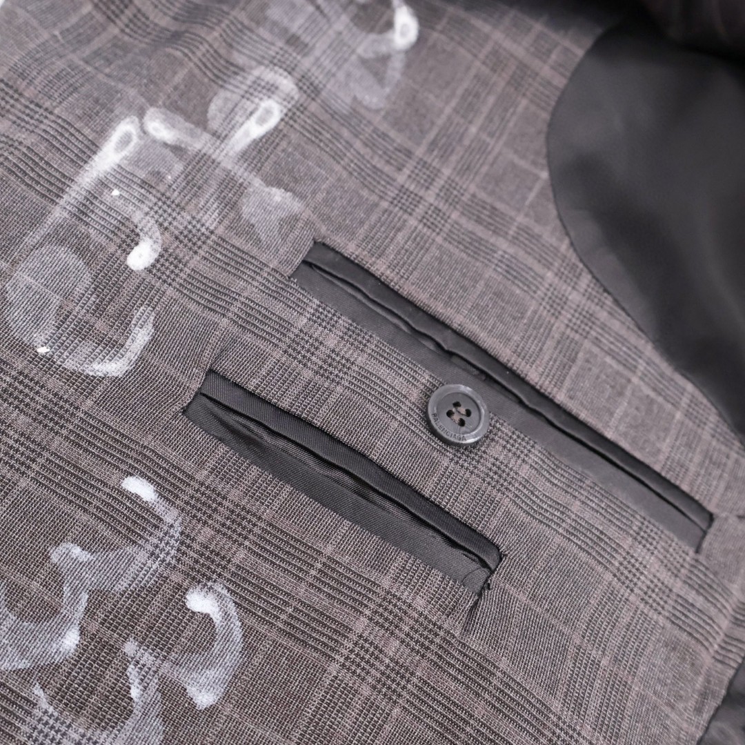 Balenciaga 巴黎世家 手绘涂鸦西装外套 长袖 灰色 C0 739591TOT071240